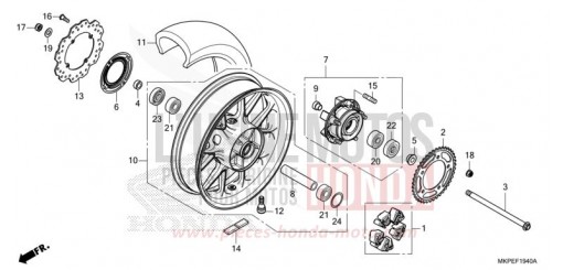 RUOTA POSTERIORE CB500FAN di 2022